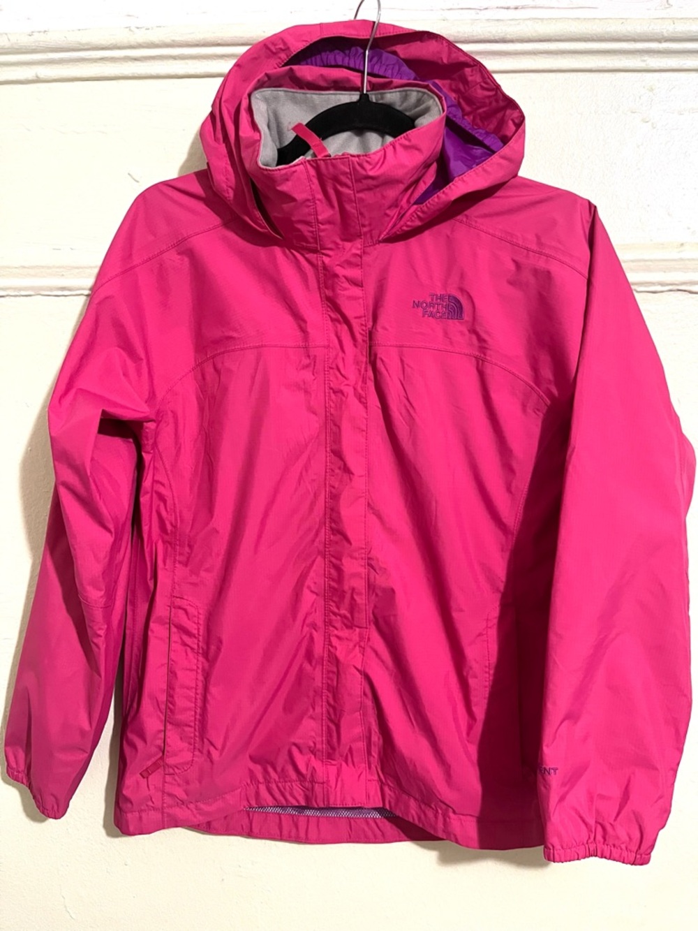 The North Face Hot Pink Hooded Shell Jacket